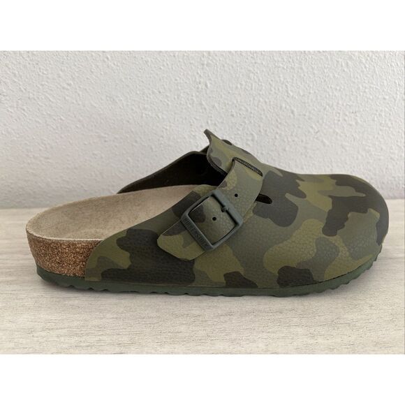 Birkenstock Sz W-11 M-9 42 Eur Boston Desert Soil Camo Green Clog Slide - Picture 6 of 11